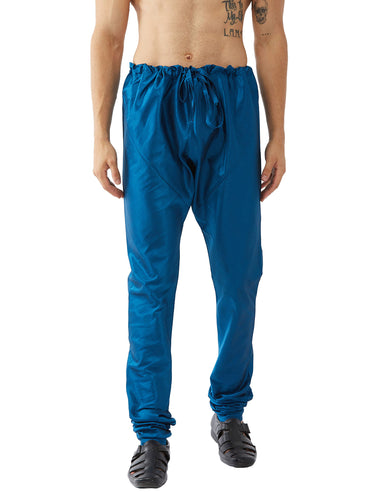 Vastramay Men's Turquoise Silk Blend Pyjama - Distacart